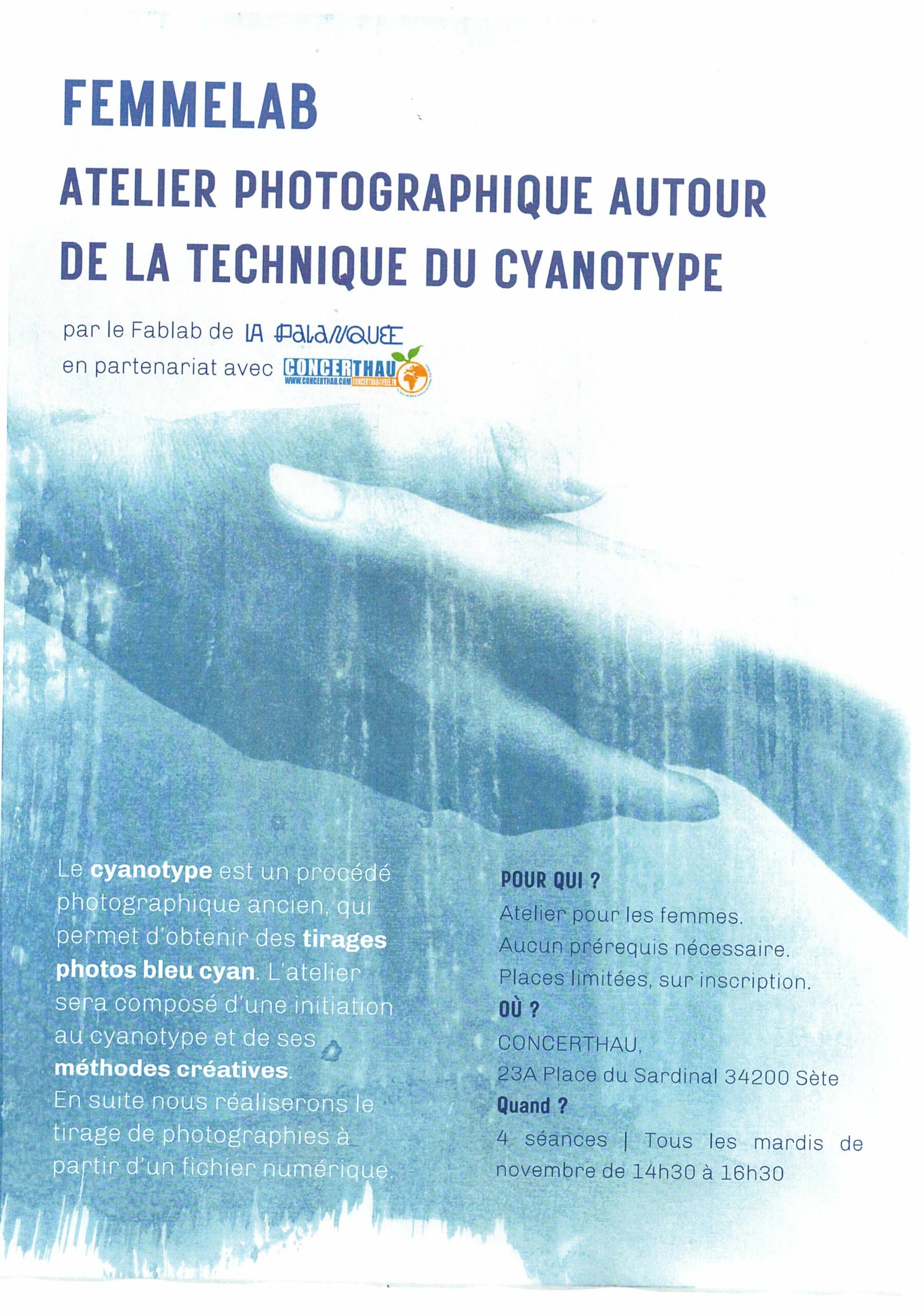 Ateliers photographique cyanotype