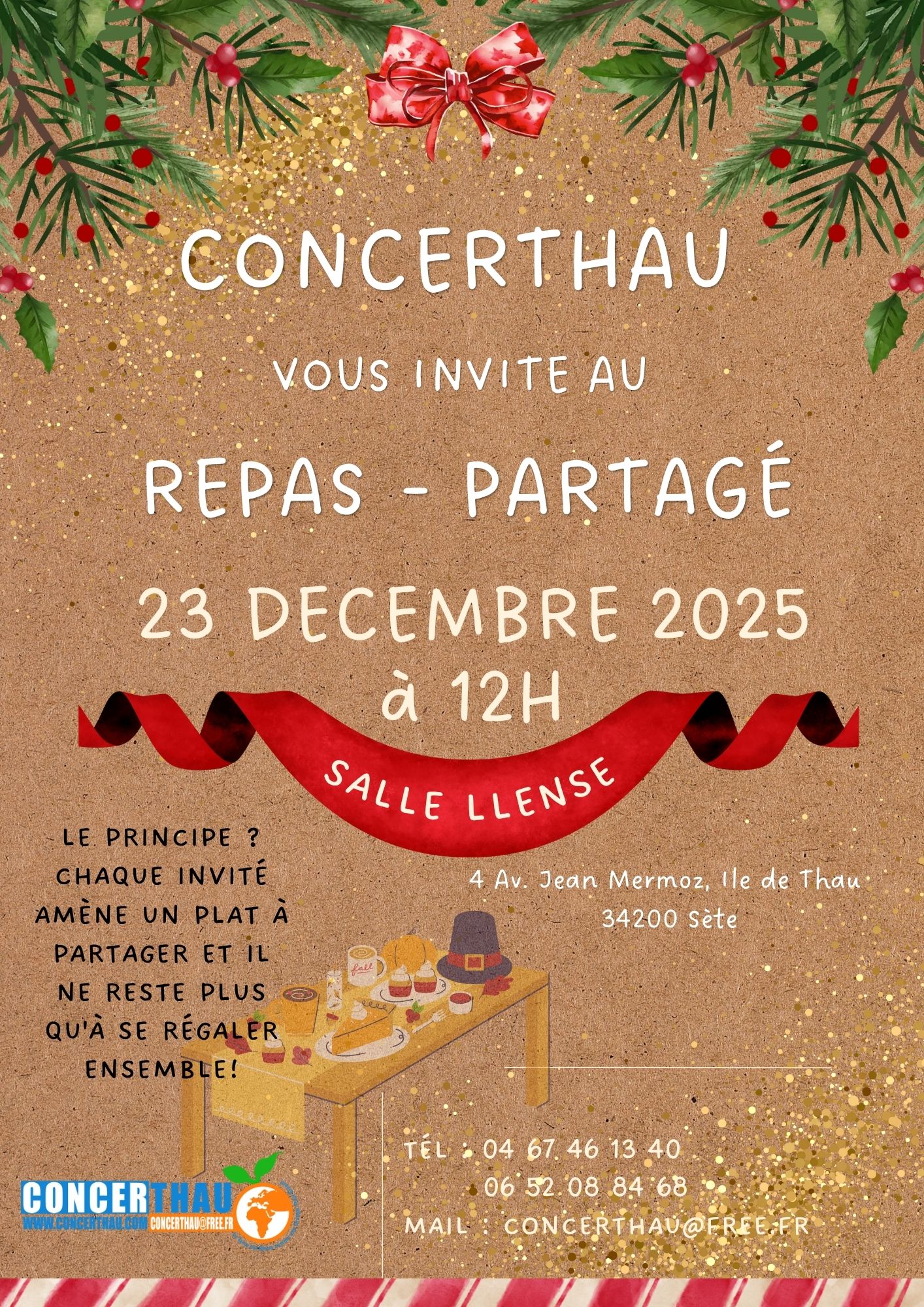 🎄✨ Concerthau vous invite au Repas Partagé ! ✨🎄