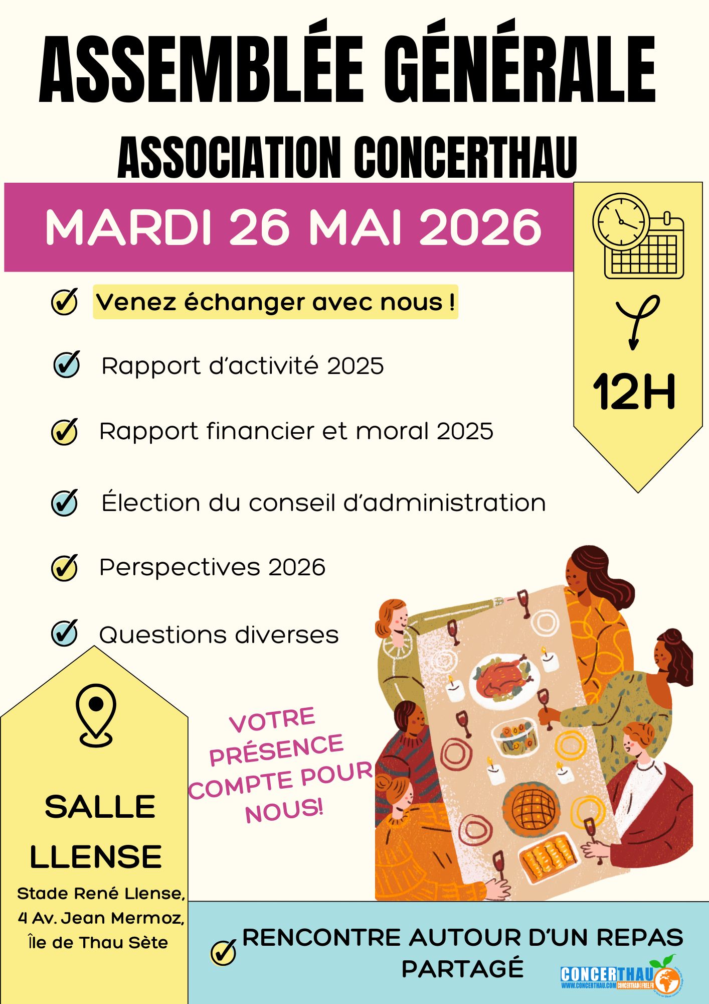 ASSEMBLÉE GÉNÉRALE – ASSOCIATION CONCERTHAU