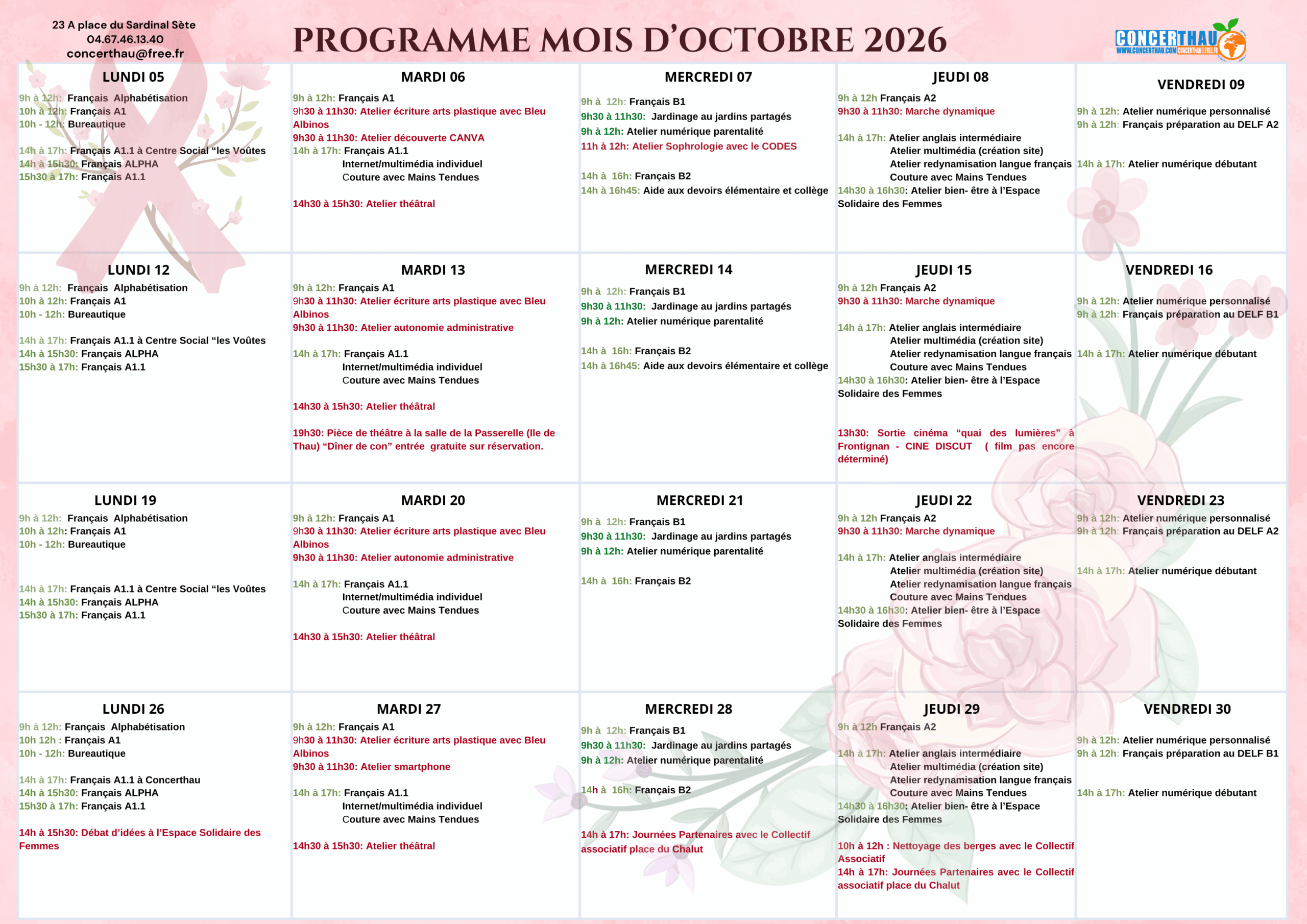 Programme Octobre 2026